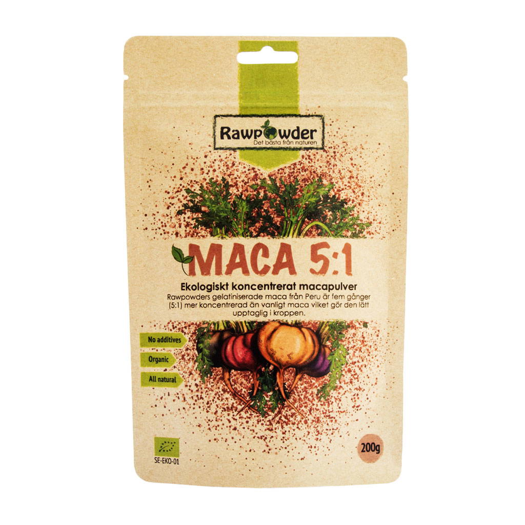 Maca 5:1 Concentrated, 200g powder organic