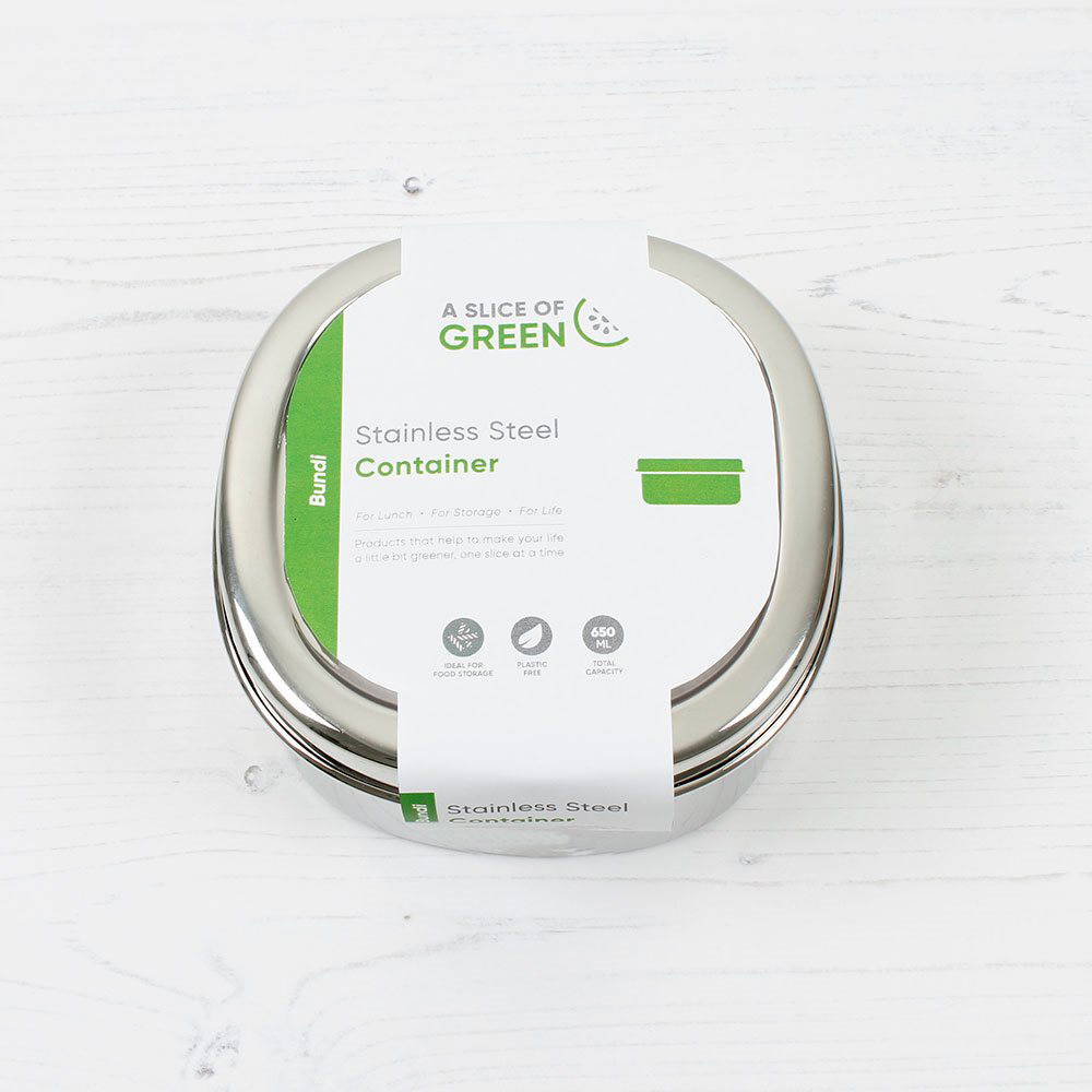 A Slice of Green - Stainless Steel Lunchbox, 650 ml