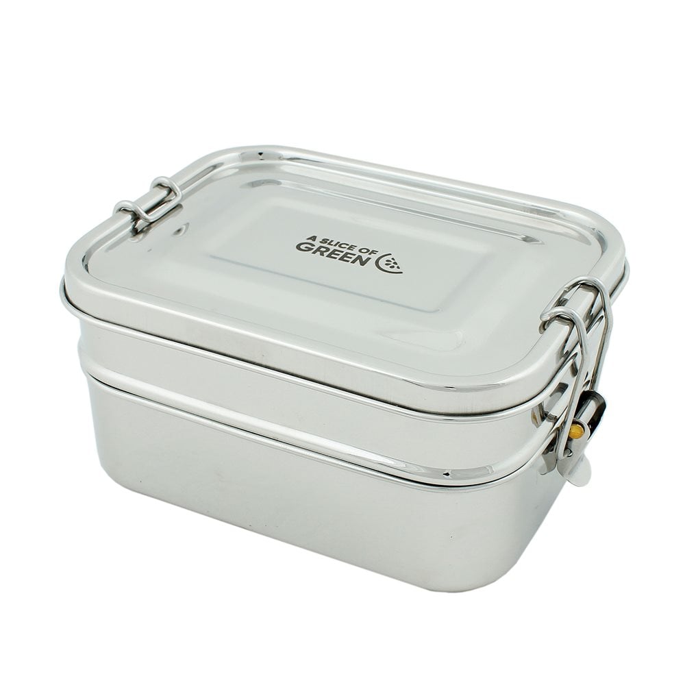 A Slice of Green - Lunchbox Stainless Steel Two Layers, 1300 ml