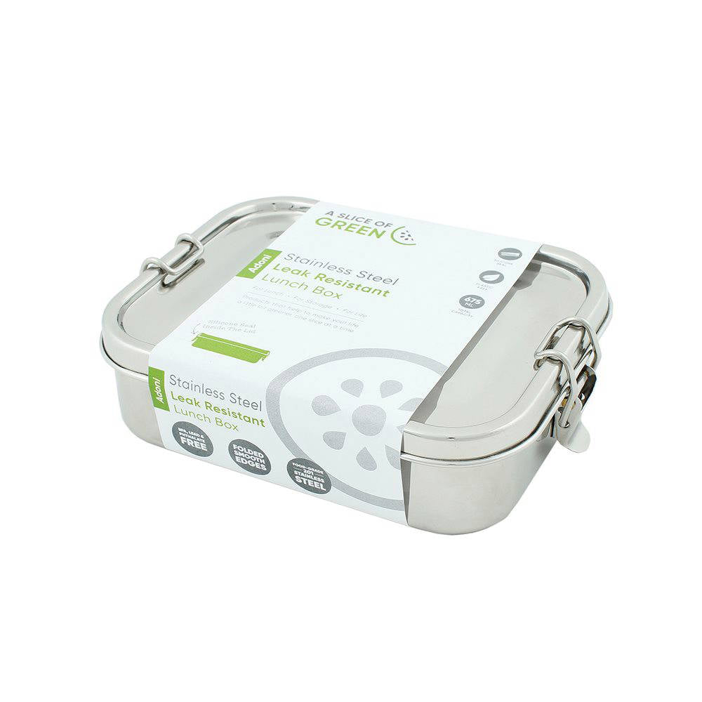 A Slice of Green - Lunchbox Stainless Steel Leakproof, 675 ml