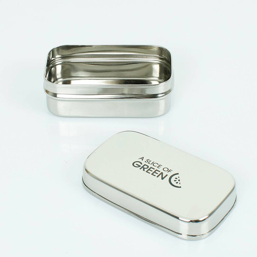 A Slice of Green - Lunchbox Stainless Steel Mini Lunchbox, 150 ml
