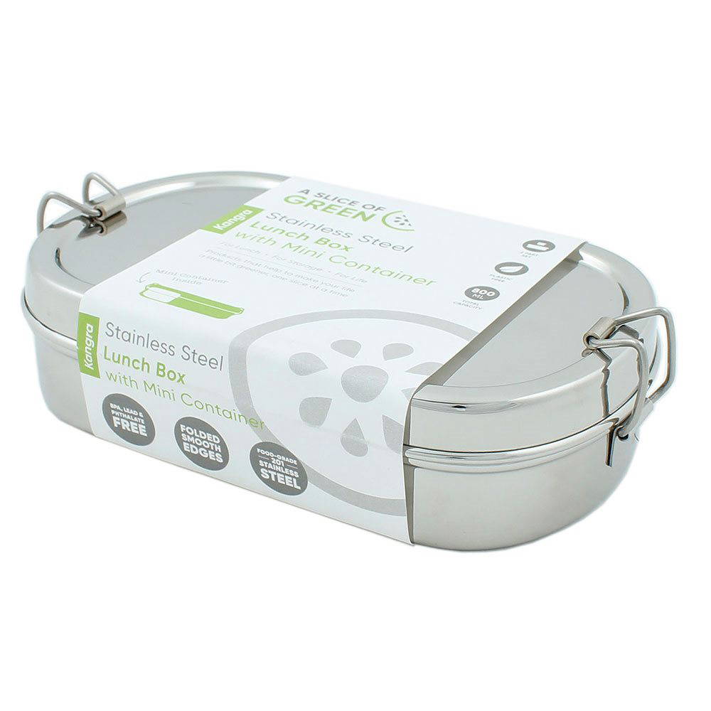 A Slice Of Green - Lunchbox Oval + Mini Lunchbox Stainless Steel