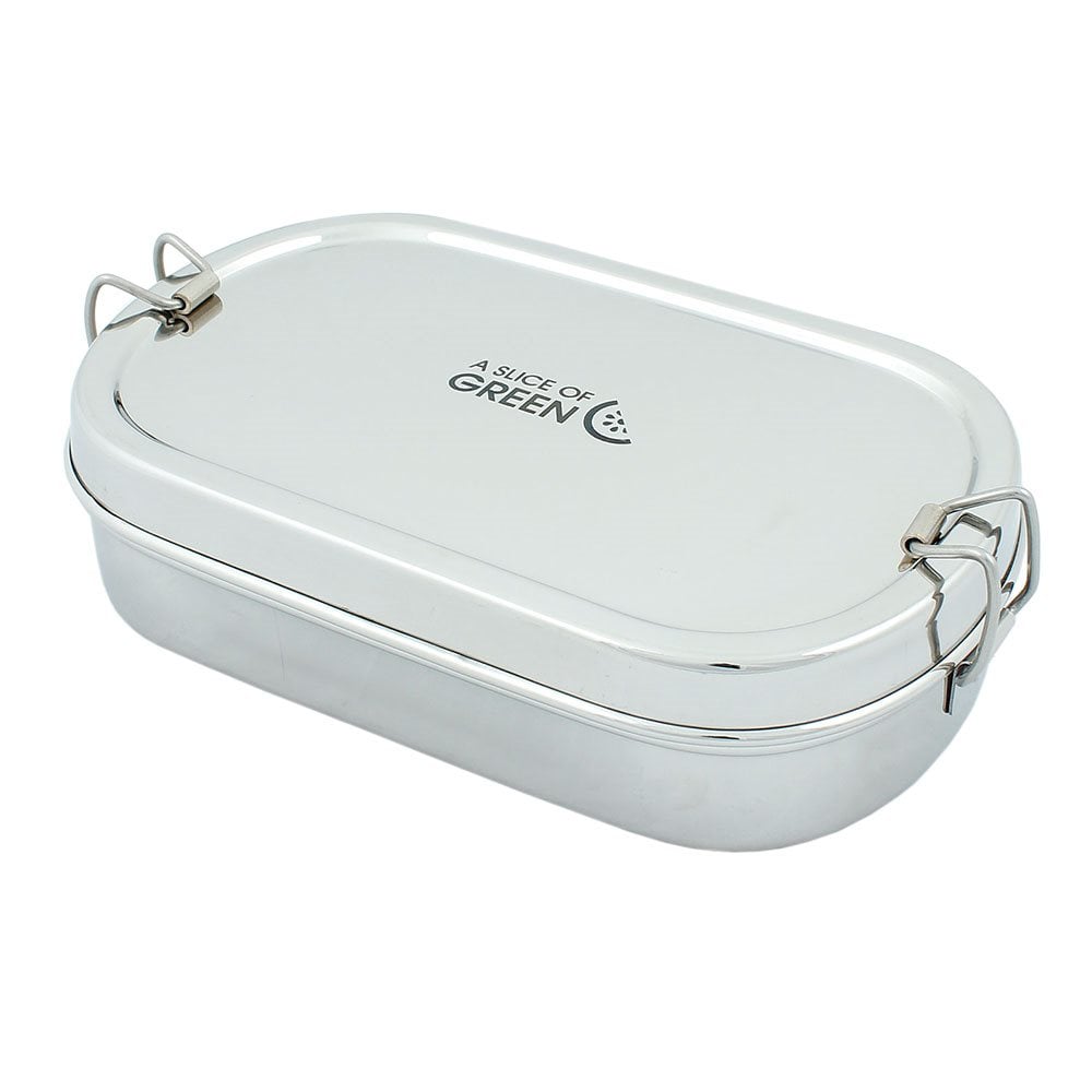 A Slice Of Green - Lunchbox Oval + Mini Lunchbox Stainless Steel
