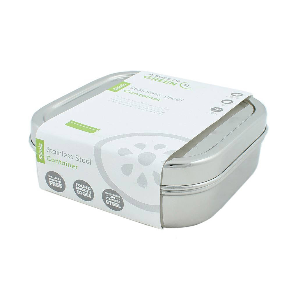 A Slice of Green - Lunchbox Stainless Steel Large Square, 750 ml