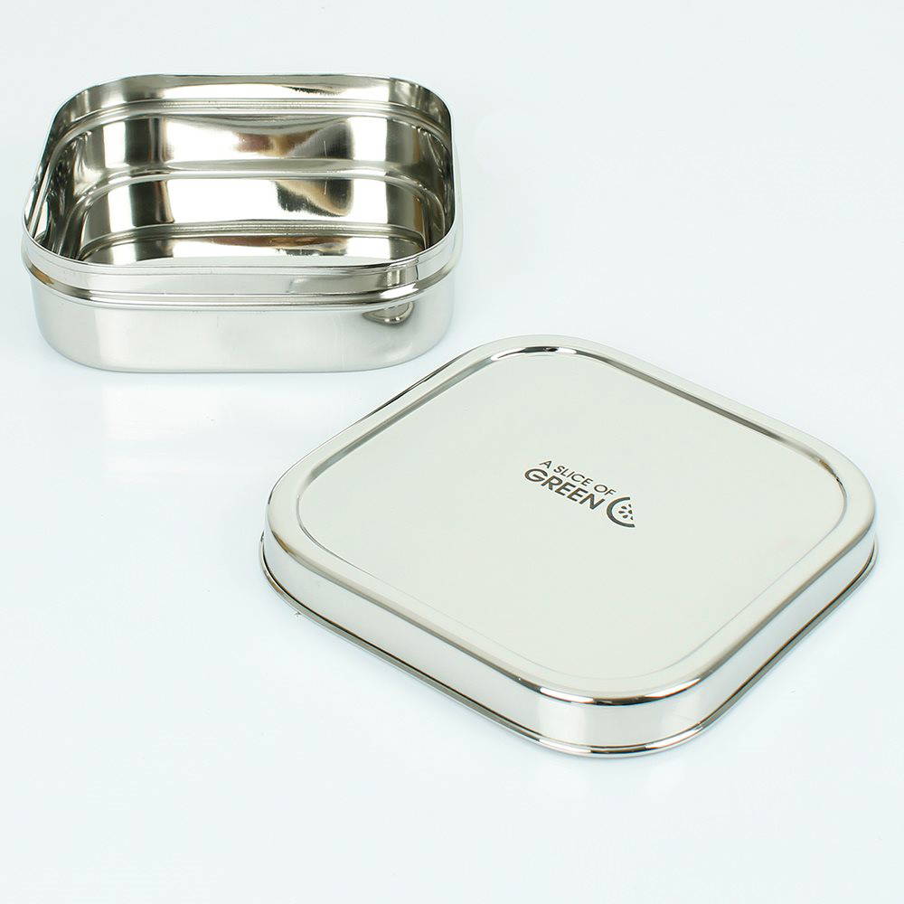 A Slice of Green - Matlåda Rostfritt Stål Stor Fyrkantig, 750 ml