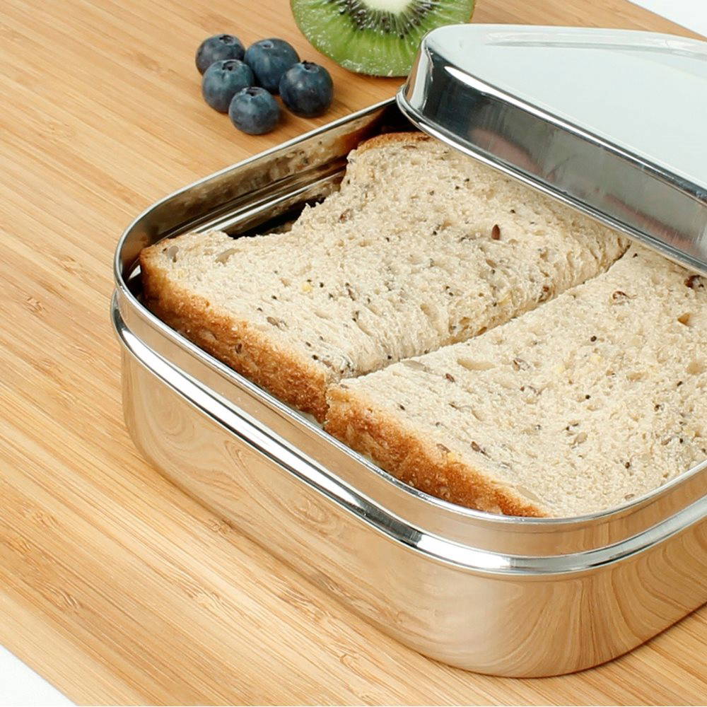 A Slice of Green - Matlåda Rostfritt Stål Stor Fyrkantig, 750 ml