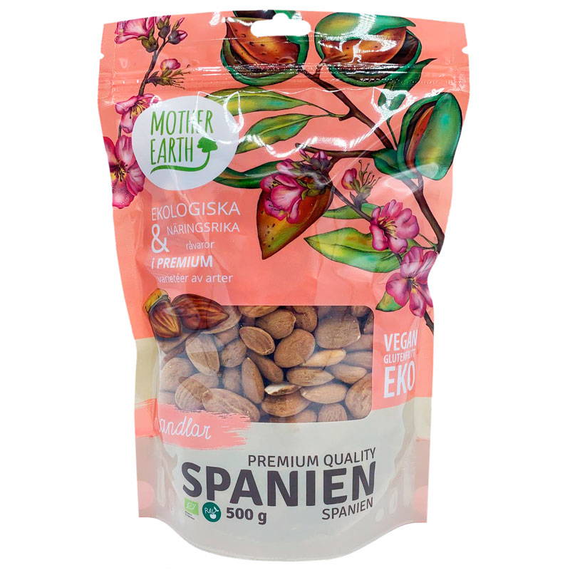 Mandlar Naturell, 500g ekologisk