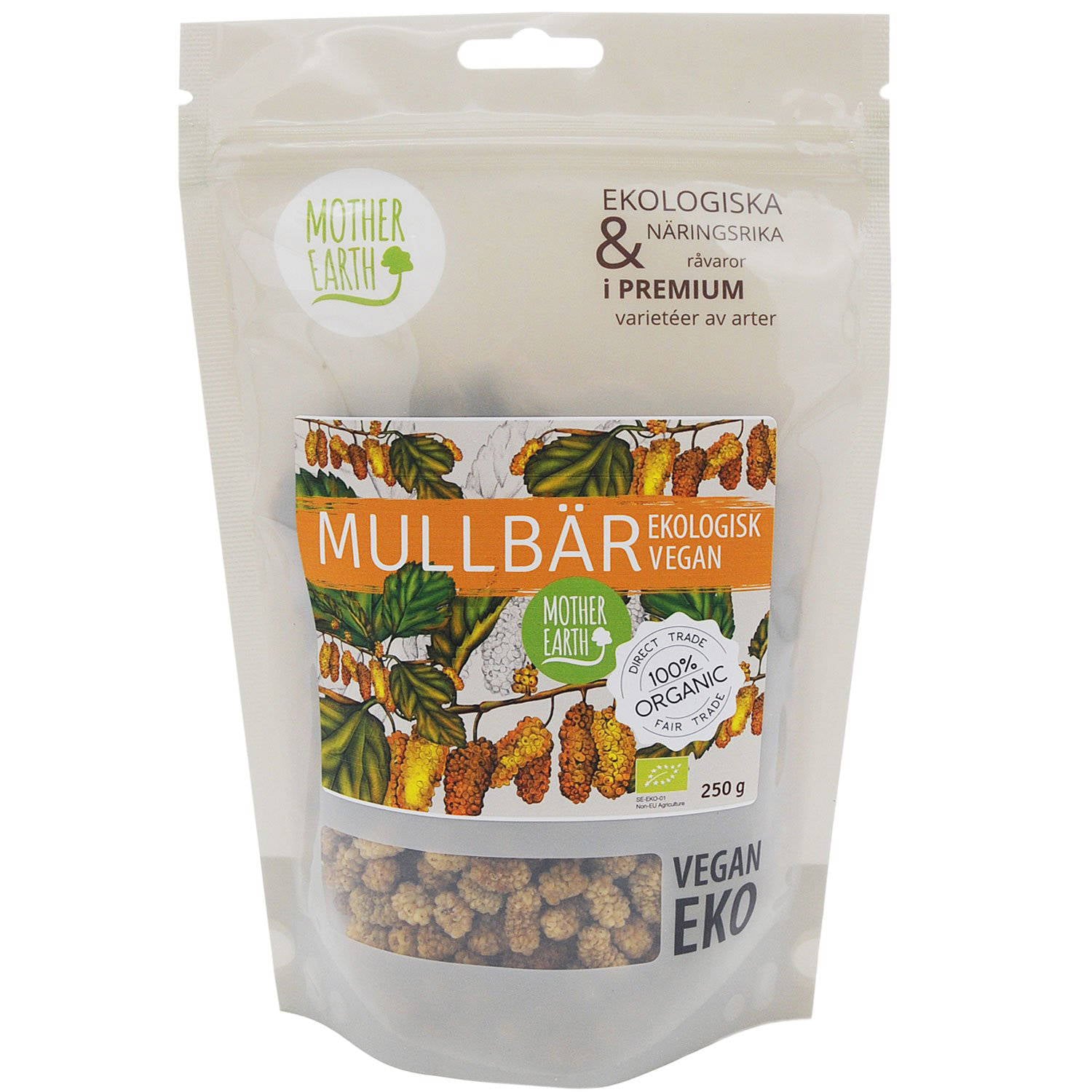 RAW Organic Mulberries 250 grams