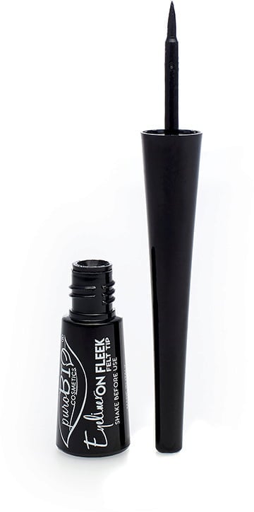 PuroBIO Cosmetics - Eye Liner On Fleek Felt Tip Black - Regular brush