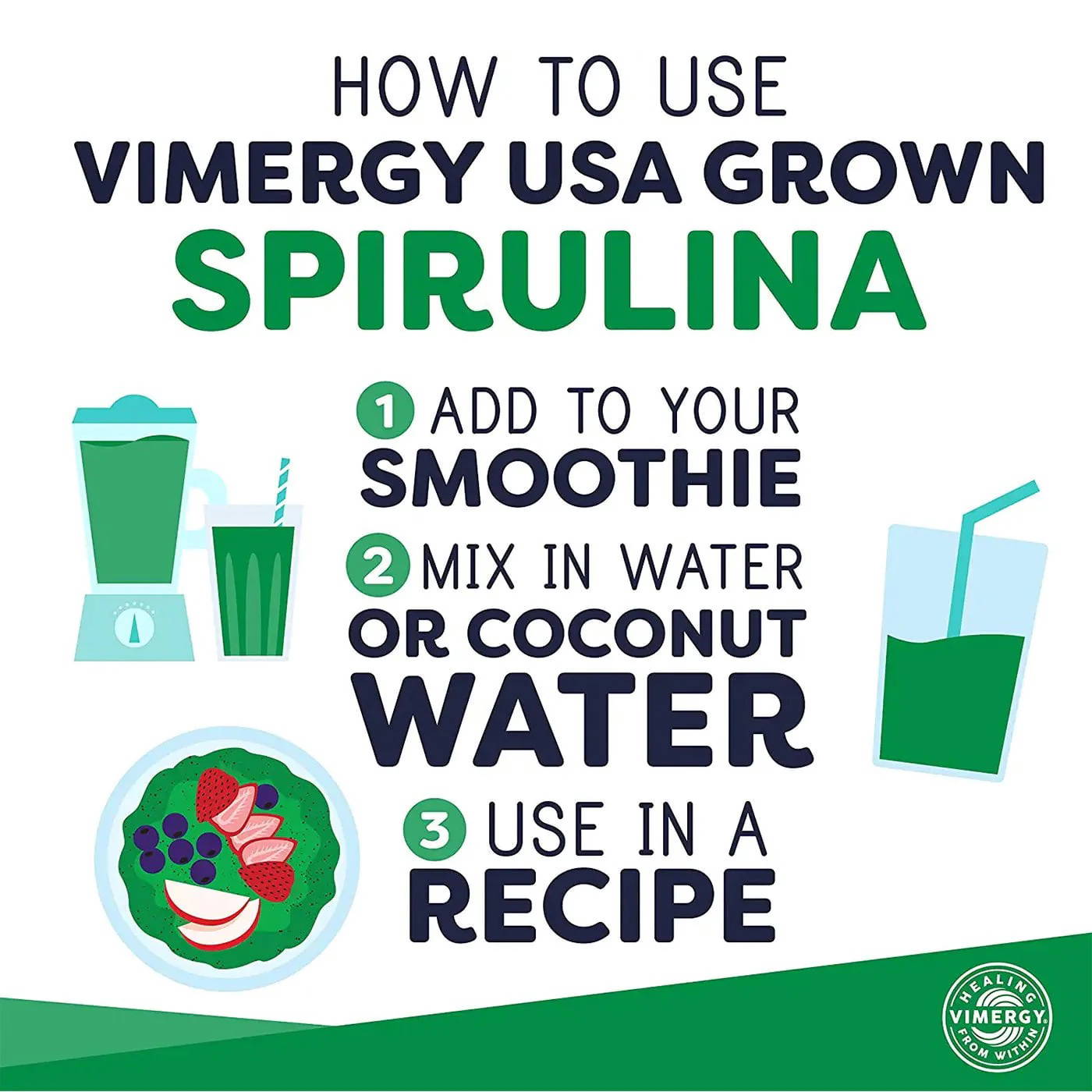 Vimergy Spirulina, 250 g