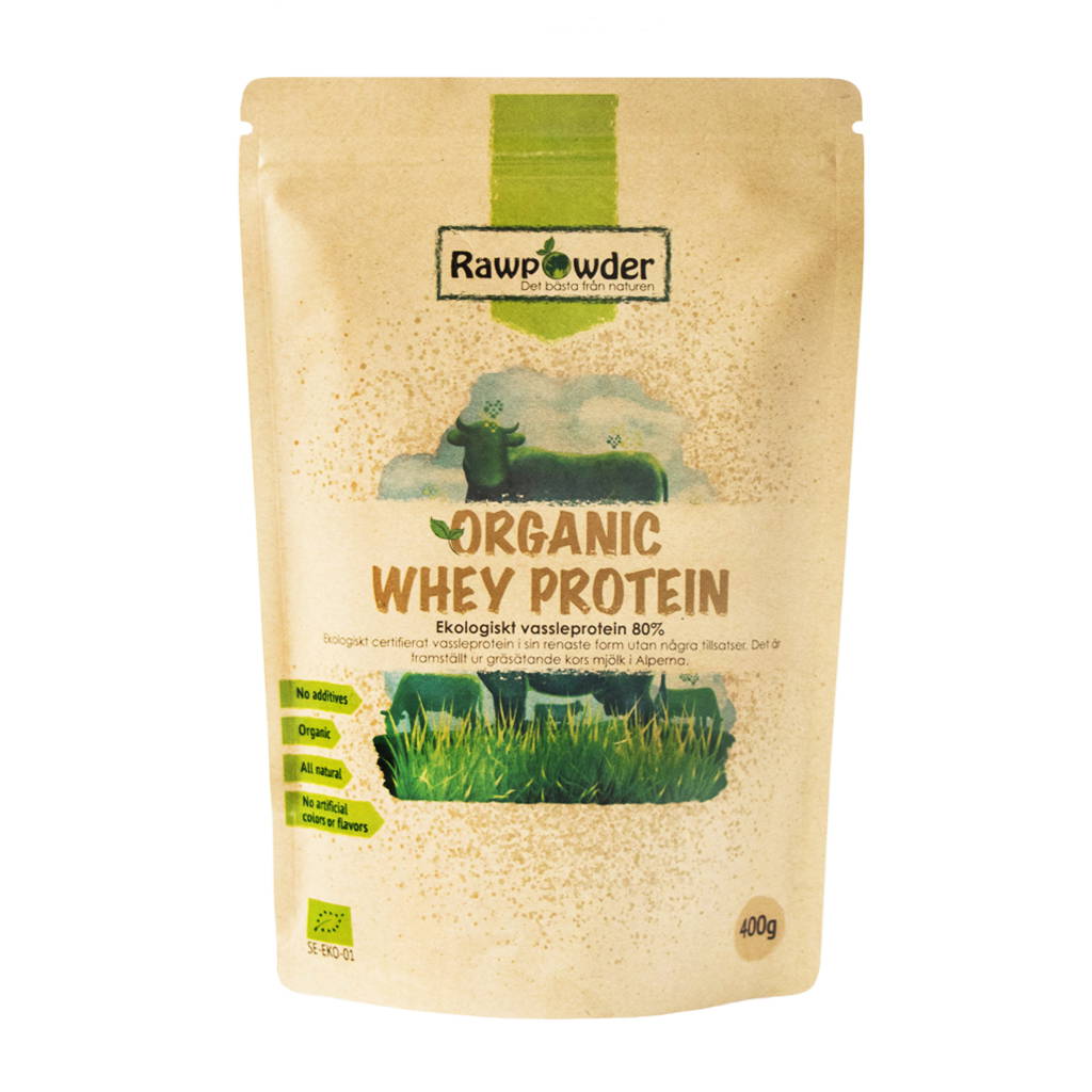 Organic Whey Protein 80% whey, 400g powder organic