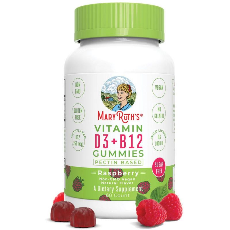 MaryRuth´s D3+B12 Gummies, Raspberry 1