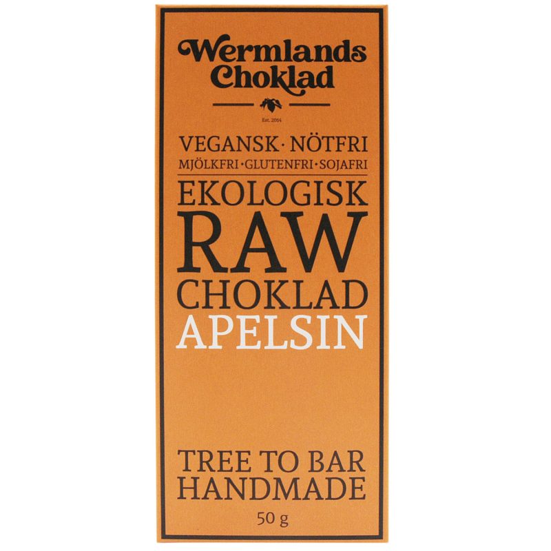 Raw & Ekologisk Tree To Bar Choklad Apelsin 1