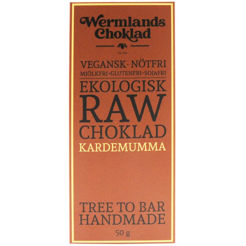 Raw & Ekologisk Tree To Bar Choklad Kardemumma 1