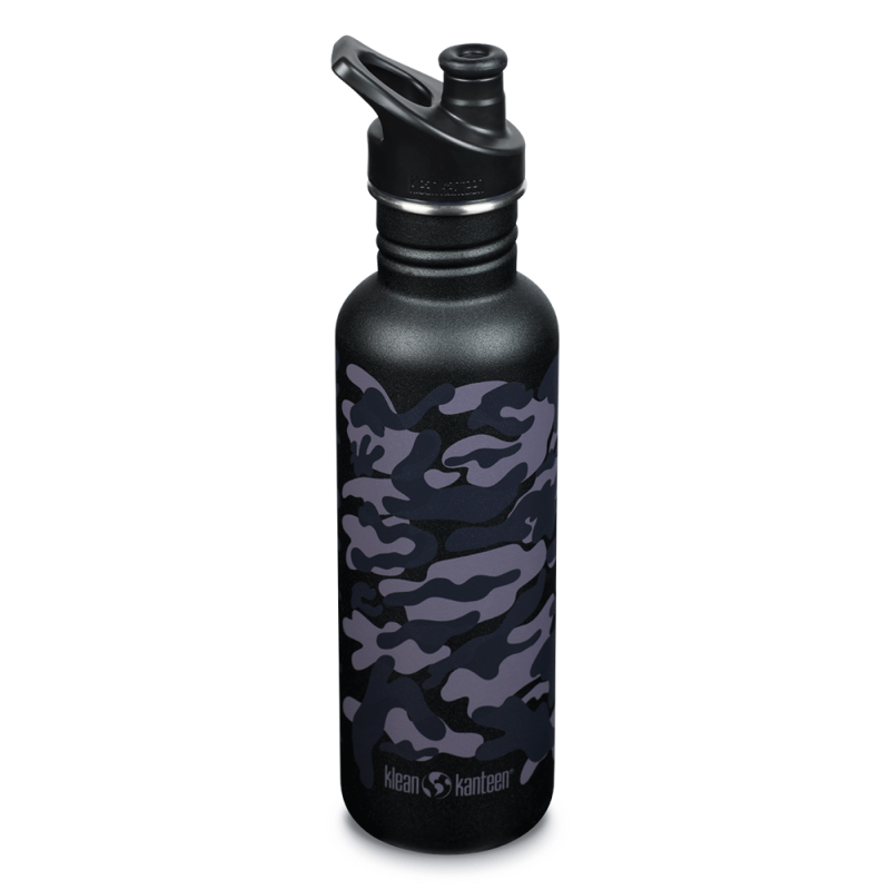 Klean Kanteen - Vattenflaska Classic Narrow Sport Cap, Black Camo - 800 ml 1