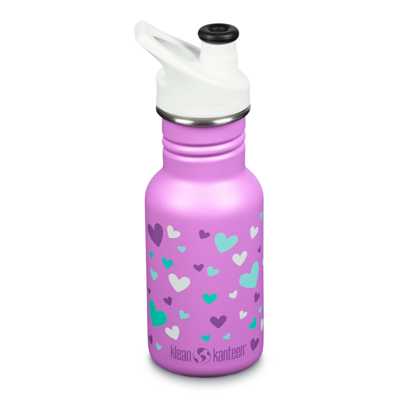 Kid Kanteen - Sportflaska Kid Narrow Sport Cap, Orchid Hearts - 355 ml 1