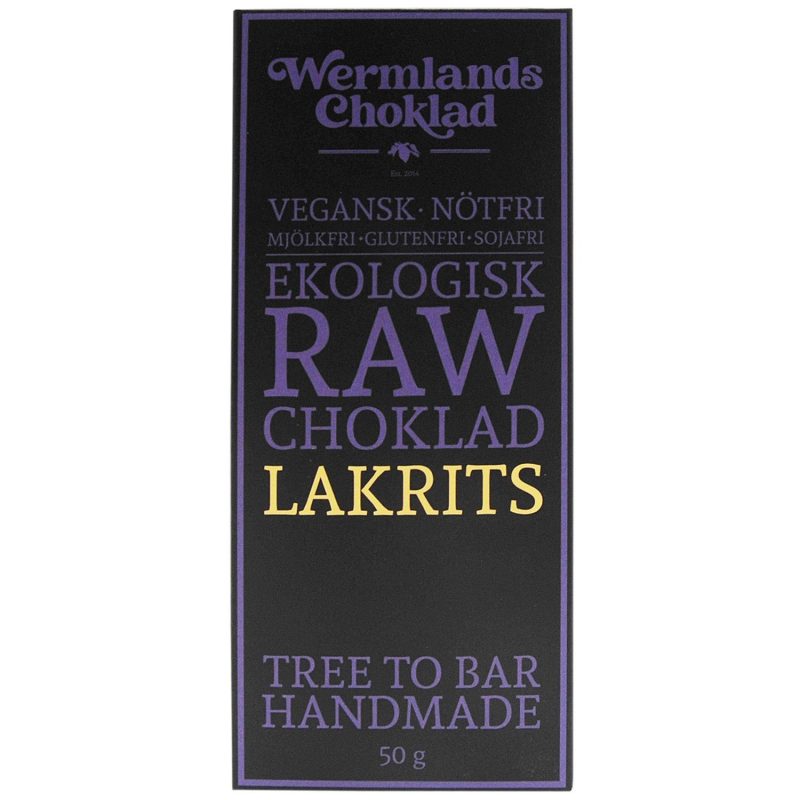 Raw & Ekologisk Tree To Bar Choklad Lakrits 1