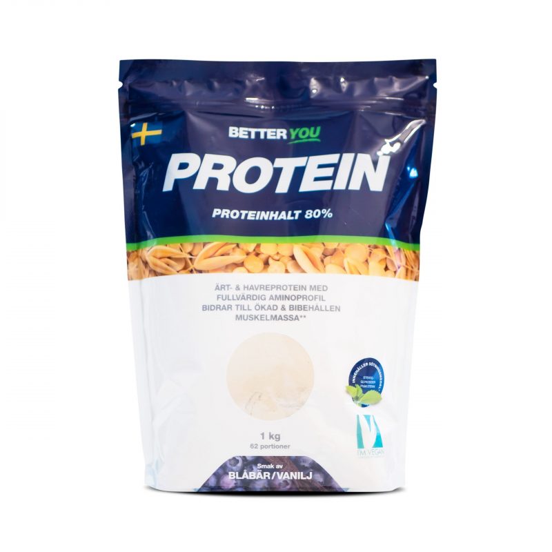 Better You Ärt- & Havreprotein Blåbär/Vanilj, 1 kg 1