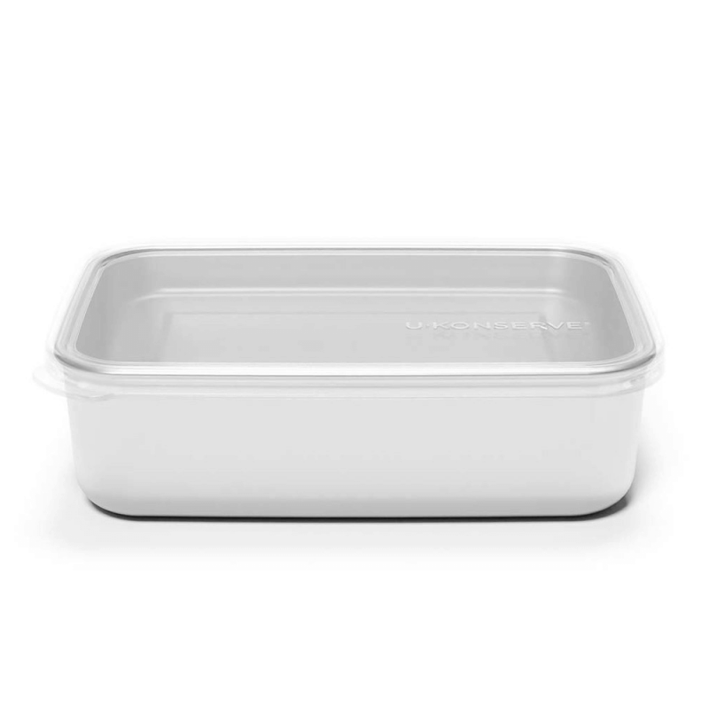 U-Konserve Matlåda i Rostfritt Stål med Silikonlock, 1280 ml - Rectangle Clear 1