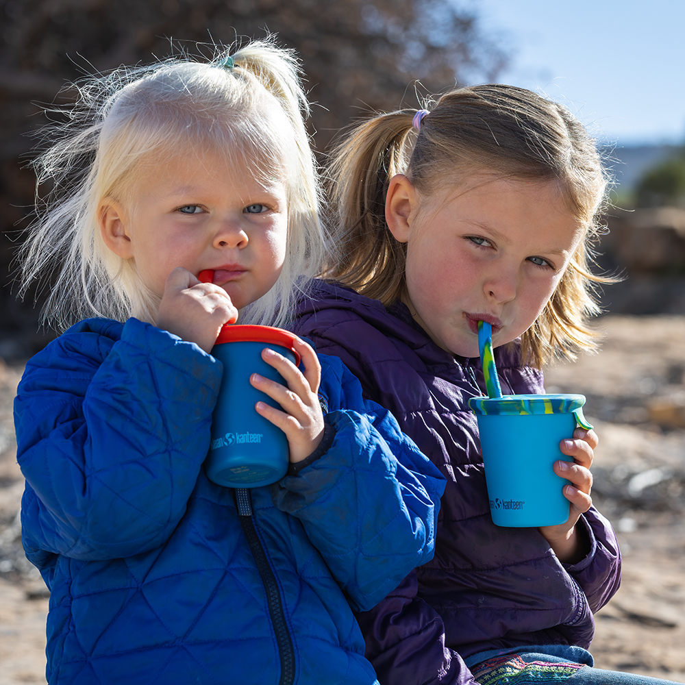 Buy Klean Kanteen - Kids Cup With Lid & Straw, Mykonos Blue - 296 Ml ...