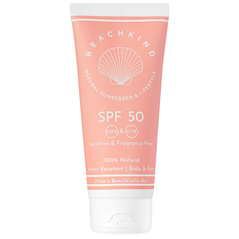 Beachkind Natural Sunscreen Utan Doft SPF 50, 100 ml 1