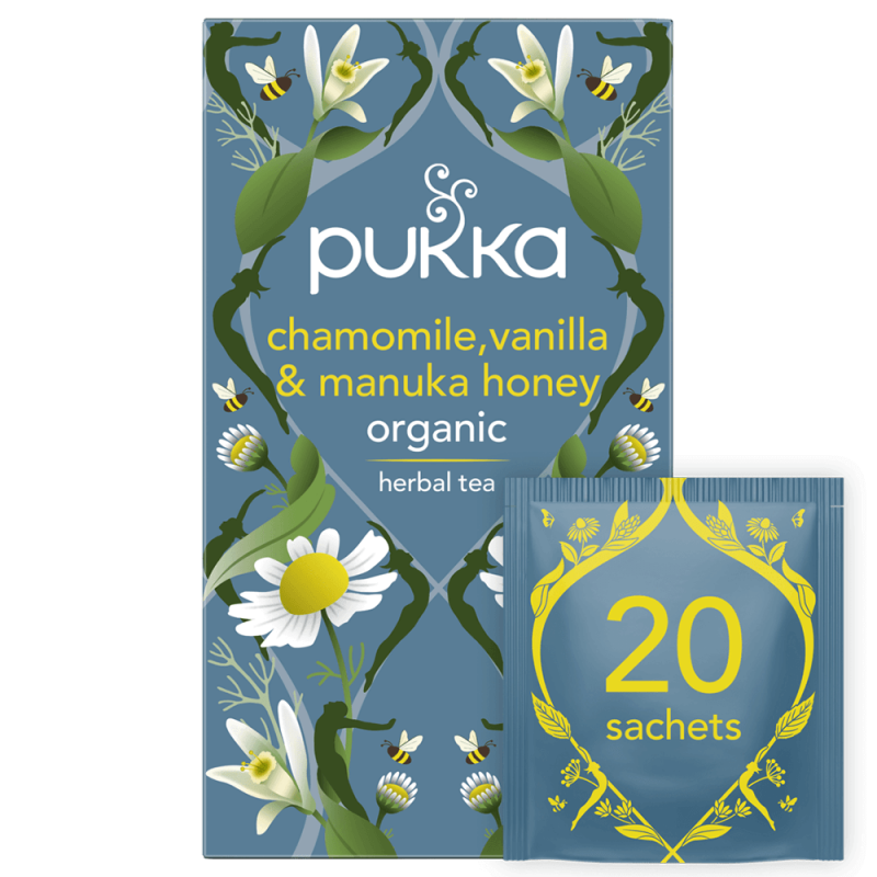 Pukka te Chamomile, Vanilla & Manuka 1