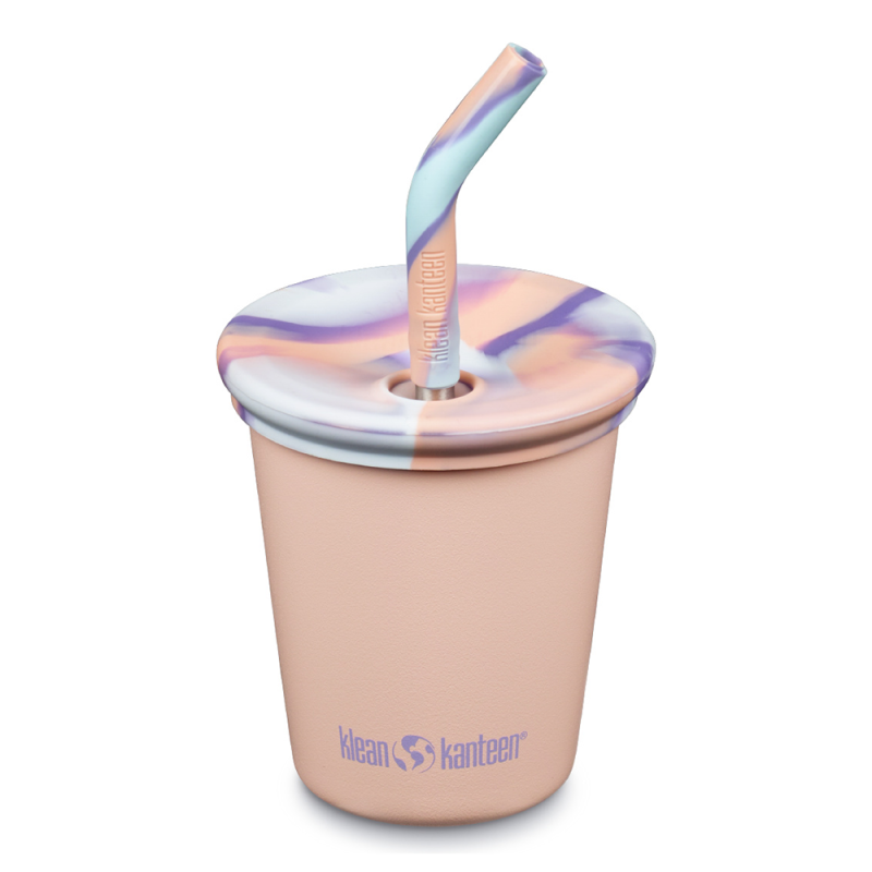 Klean Kanteen - Kids Cup med Lock & Sugrör, Peach Parfait - 296 ml 1