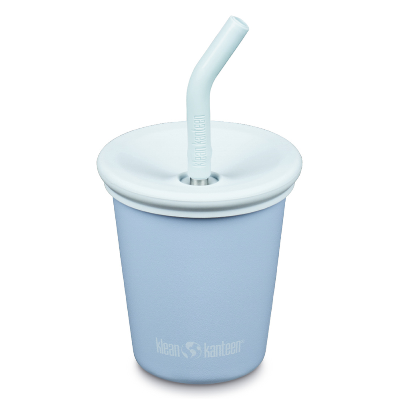 Klean Kanteen - Kids Cup med Lock & Sugrör, Clear Sky - 296 ml 1