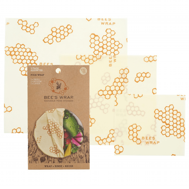 Bee's Wrap - Naturligt och Ekovänligt Folie S/M/L - 3-pack, Honeycomb 1