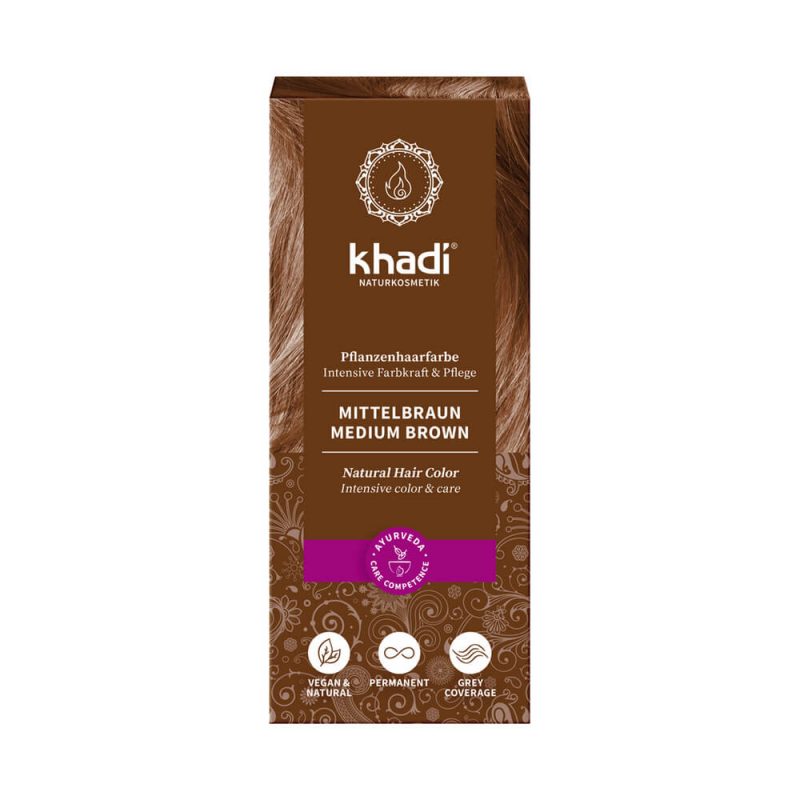 Khadi - Naturlig Örthårfärg - Medium Brown - Mellanbrun, 100 g 1