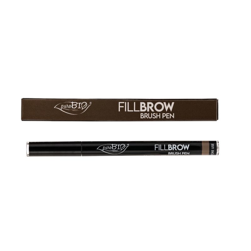 PuroBIO Cosmetics - Fillbrow Brush Pen Ögonbrynspenna 04 Soft Black 1