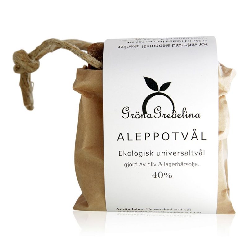 Gröna Gredelina – Aleppotvål 40% Lagerolja