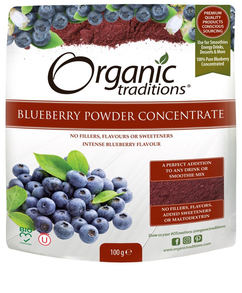 Organic Traditions Blueberry Powder - Blåbär (Vaccinium Angustifolium) 100 gram 1
