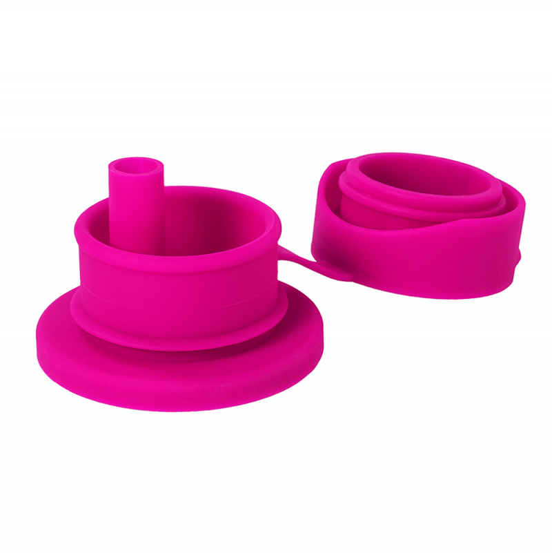 Pura - Big Mouth Silicone Sport Straw - Pink 1