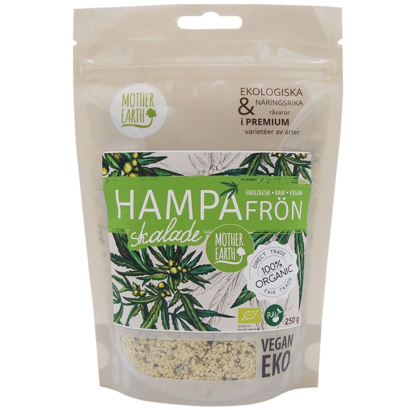 RAW Ekologiska Hampafrön 250 gram 1