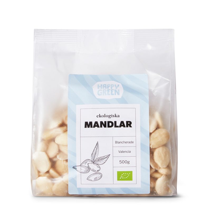 Ekologiska Mandlar Blancherade Valencia, 500g 1