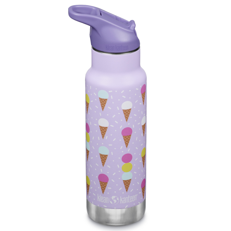 Kid Kanteen - Isolerad Vattenflaska Flip Seal Sport Cap, Ice Cream Purple - 355 ml 1